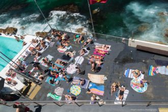 Vibrant Colours, Sunbathing Deck, Coloured Towels, Bondi Icebergs,