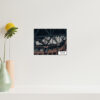 Wall art print featuring bridge climbers at the Sydney Harbour Bridge with the Park Hyatt hotel in the background, captured in a cropped, dynamic composition