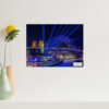 Wall art print of the Vivid Sydney Lights featuring the Harbour Bridge, perfect for home and office decor