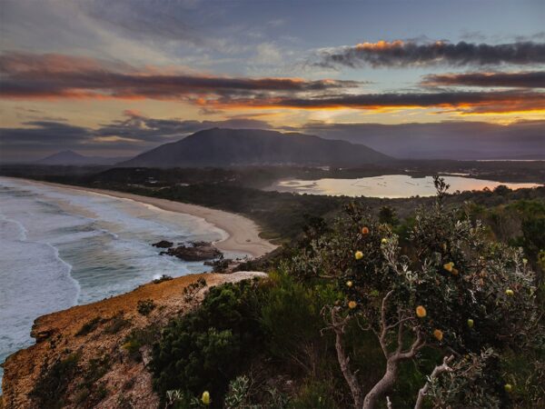 Photo of Dunbogan Beach taken from Kattang Conservation Reserve, NSW, Australia