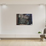 Architectural wall art print of the Bennelong Apartments in Sydney, featuring multiple exposure photography, perfect for home decor and large canvas prints.