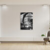 Architectural photography of Sydney Wynyard Walk Tunnel canopy in black and white for wall decor