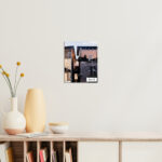 Print of a walkway in Palma, Mallorca, framed by contrasting architectural textures and a vintage street lamp, showcasing Gothic and Art Nouveau styles for home or office decor.