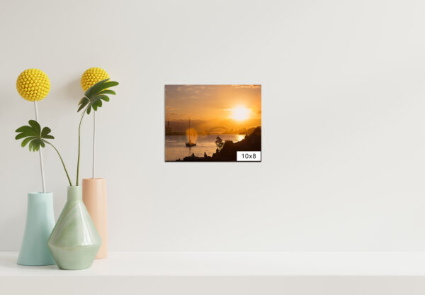 Sydney Harbour Sunset Fine Art Print – Stunning wall art featuring a vibrant sunset over Sydney Harbour, perfect for home and office decor.