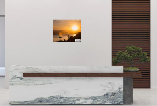Sydney Harbour Sunset Fine Art Print – Stunning wall art featuring a vibrant sunset over Sydney Harbour, perfect for home and office decor.