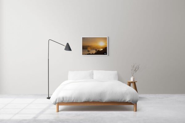 Sydney Harbour Sunset Fine Art Print – Stunning wall art featuring a vibrant sunset over Sydney Harbour, perfect for home and office decor.
