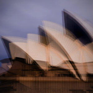 Multiple exposure fine art photograph of the Sydney Opera House with artistic layered effect, available as a high-quality print
