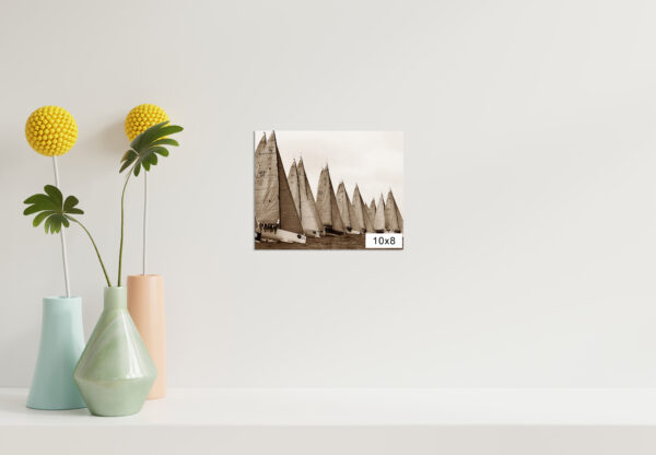 Sydney Yacht Race Farr 40 Championship print featuring sailing yachts on the ocean, nautical wall art for yacht decor and maritime enthusiasts.